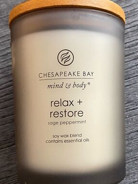 Chesapeake Bay Relax and Restore Sage Peppermint Candle, New